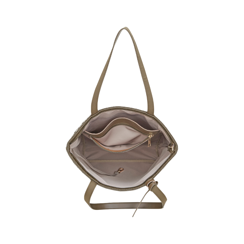 Shopper - Emily Laptop fake braided Olive