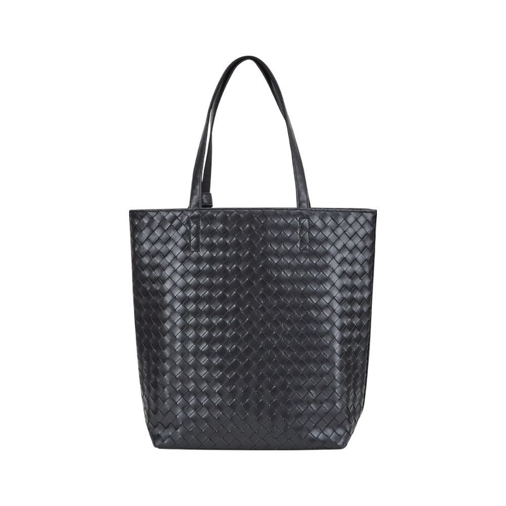 Shopper - Emily Laptop fake braided Black