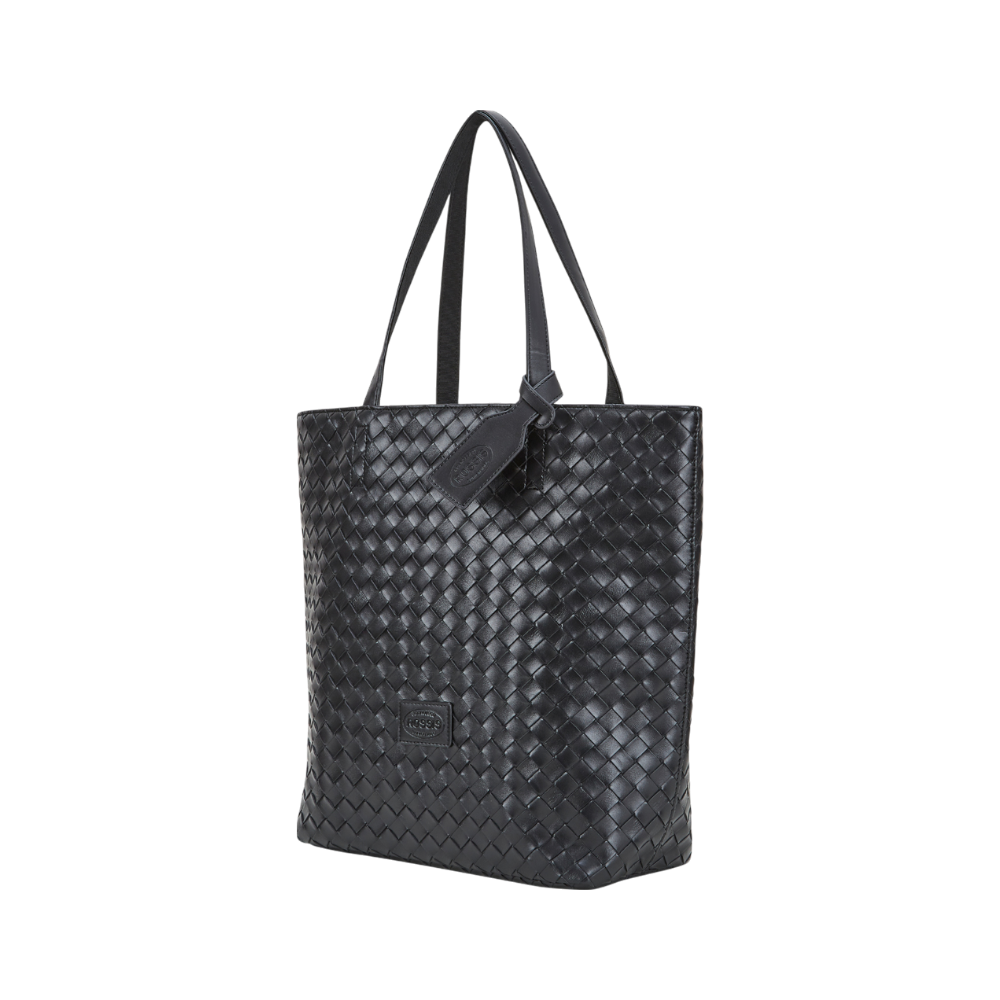 Shopper - Emily Laptop fake braided Black