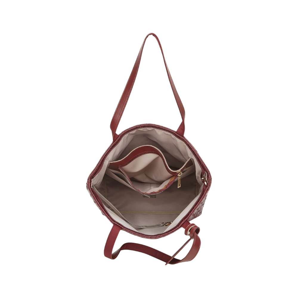 Shopper - Emily Laptop fake braided Bordeaux