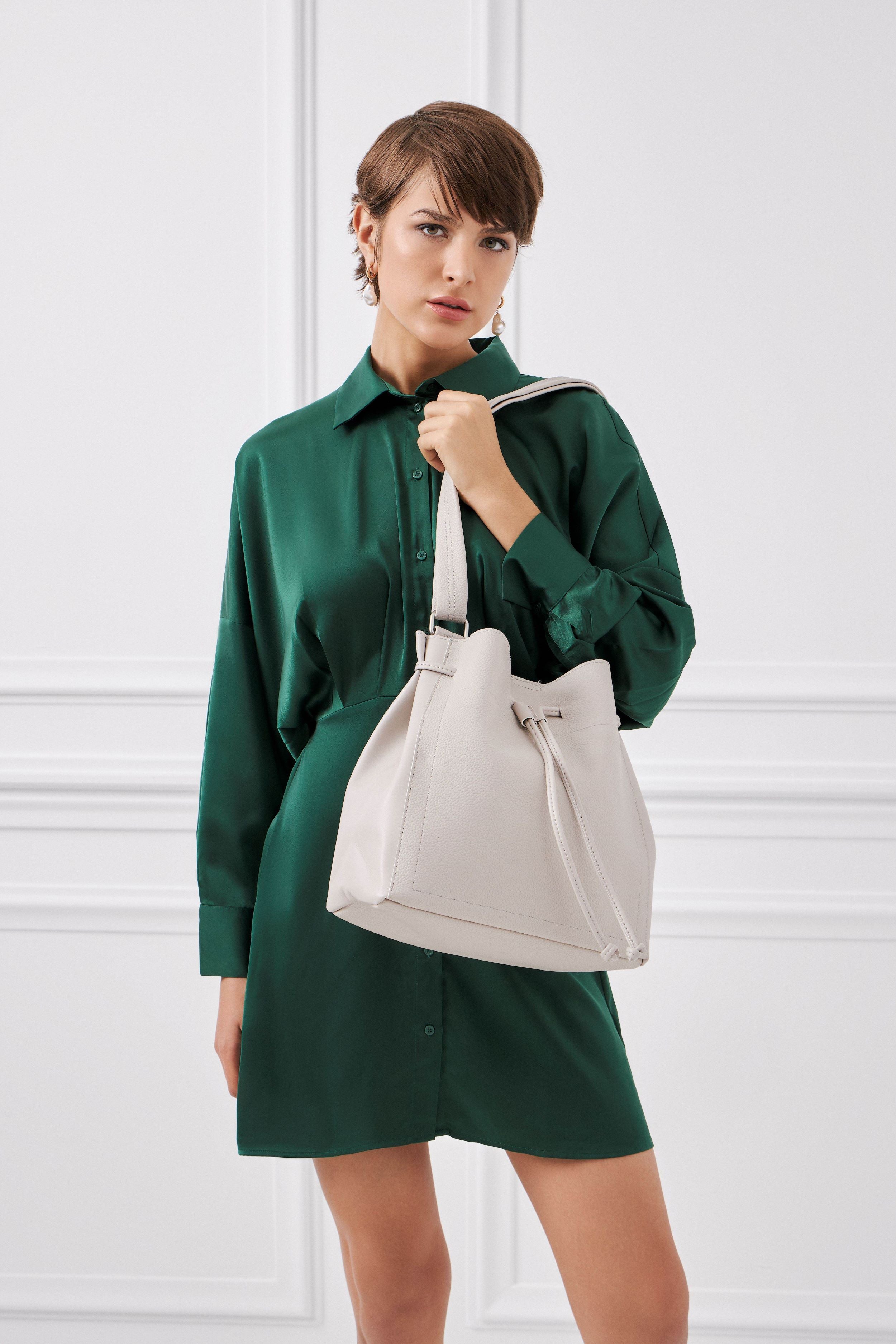Umhängetasche - Ella Lux Sand Linen